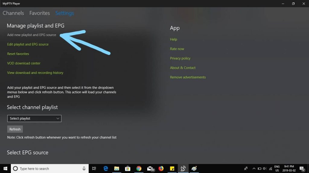 How to setup My IPTV Player app for Windows Pc